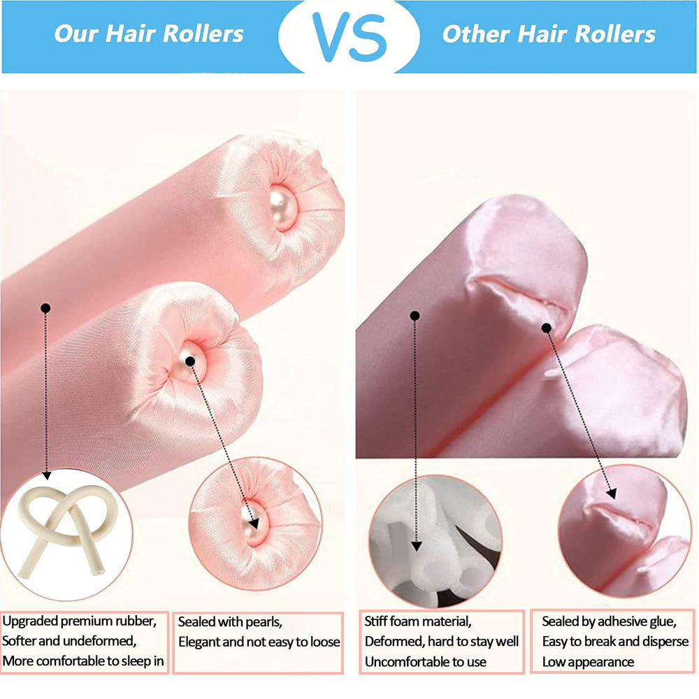 AUITRONCARE rouleaux satin boucles naturelles sans chaleur