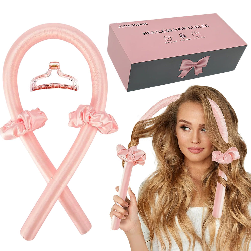 AUITRONCARE rouleaux satin nuit pour des boucles sans chaleur au réveil.