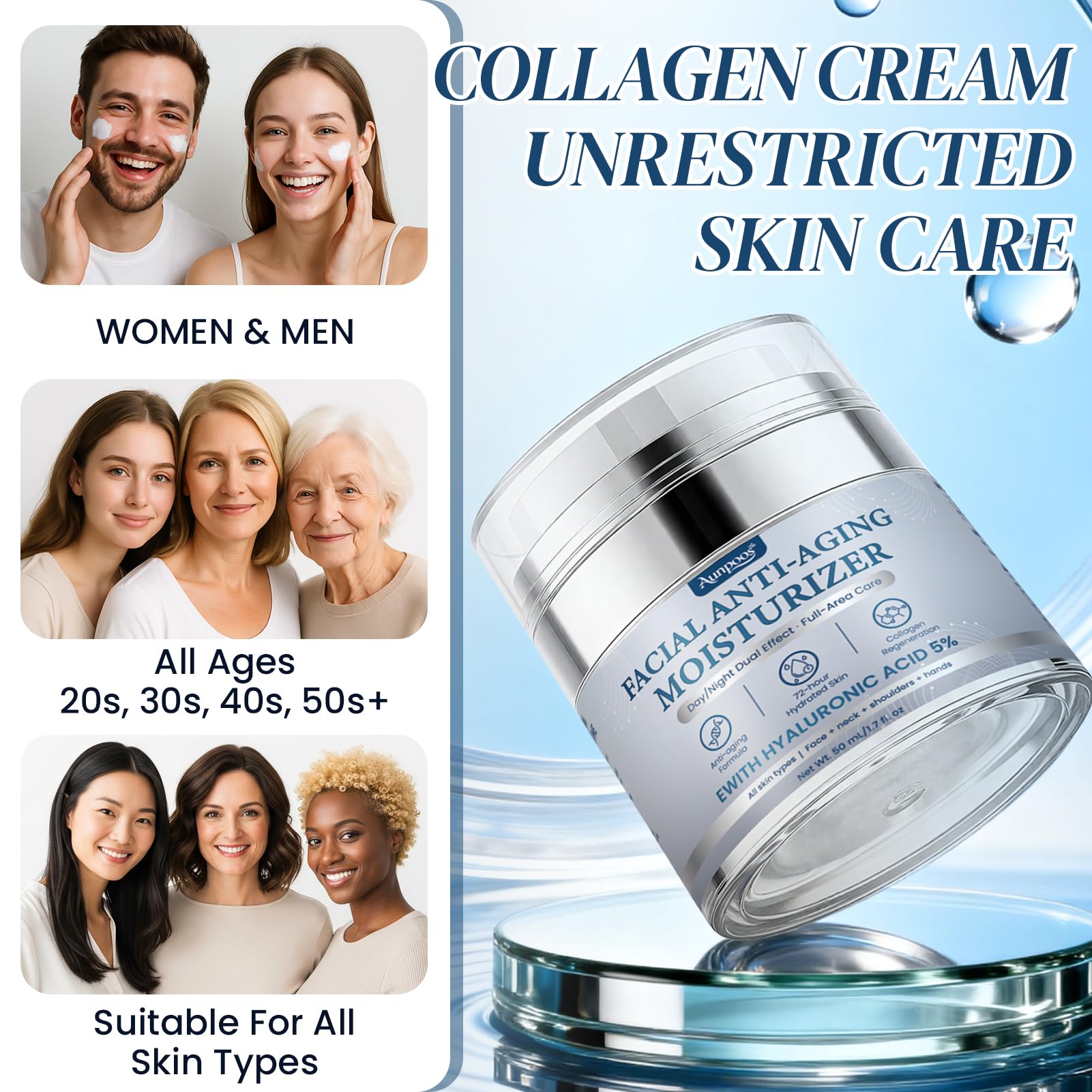 Aunpoos Application Visage – massage doux pour une absorption optimale.