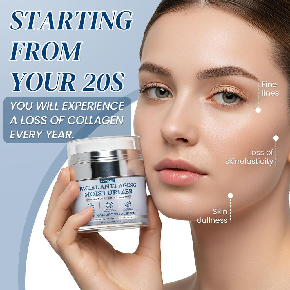 Aunpoos Crème Retinol Collagène Cou – soutien de l'élasticité et contours plus nets.