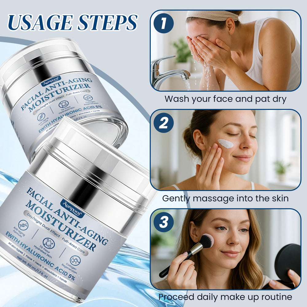Aunpoos Crème Retinol Collagène Hyaluronique – soin nourrissant et repulpant.