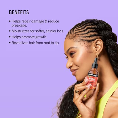 Aunt Jackie's Batana Jojoba Riz Elixir, rituel soin capillaire pour cheveux sains.