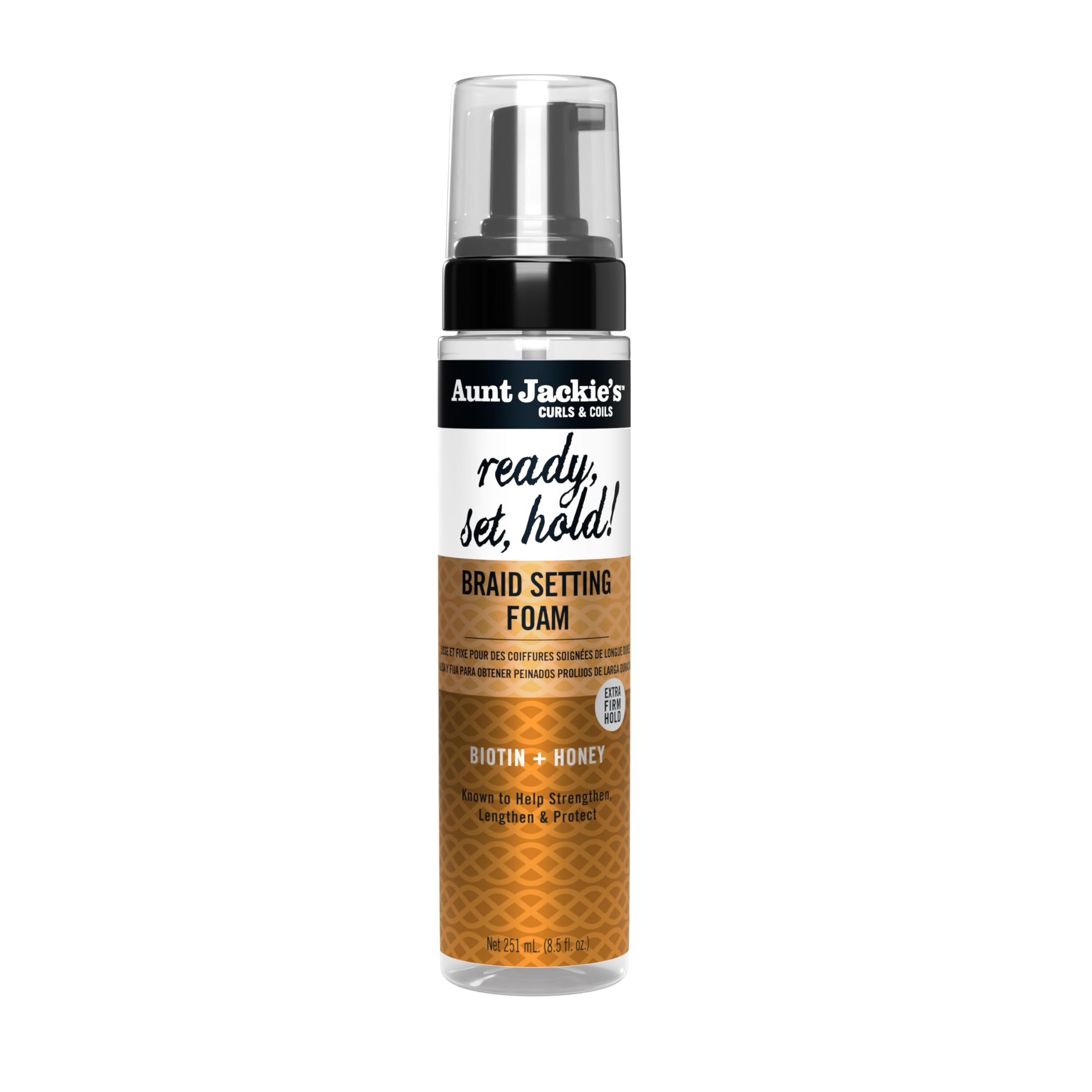 Aunt Jackie's Braid Set Hold: la bouteille prête pour des coiffures durables.