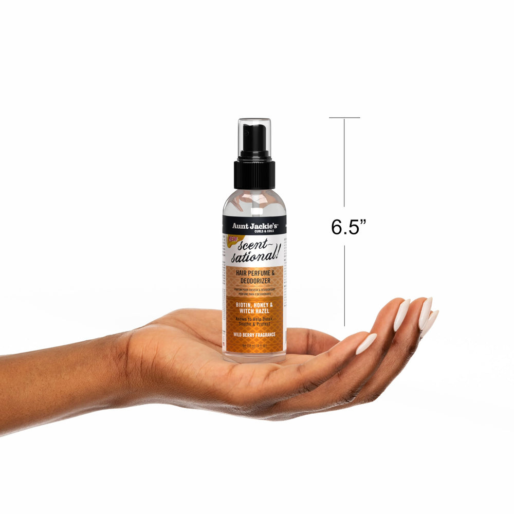 Styles protecteurs comme tresses et torsades, spray revitalisant Aunt Jackie's.