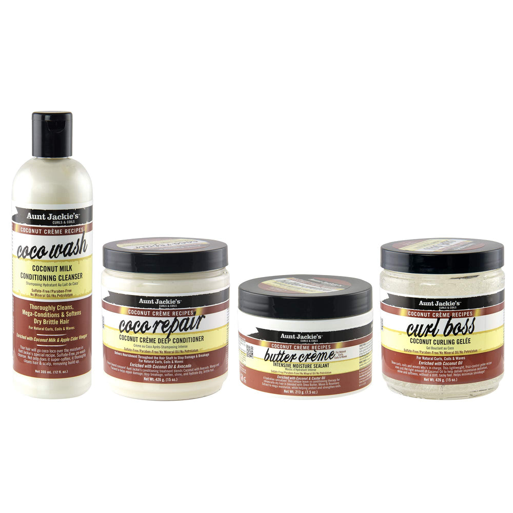 Aunt Jackie's Coco Repair – application en massage sur les longueurs pour nourrir les racines.