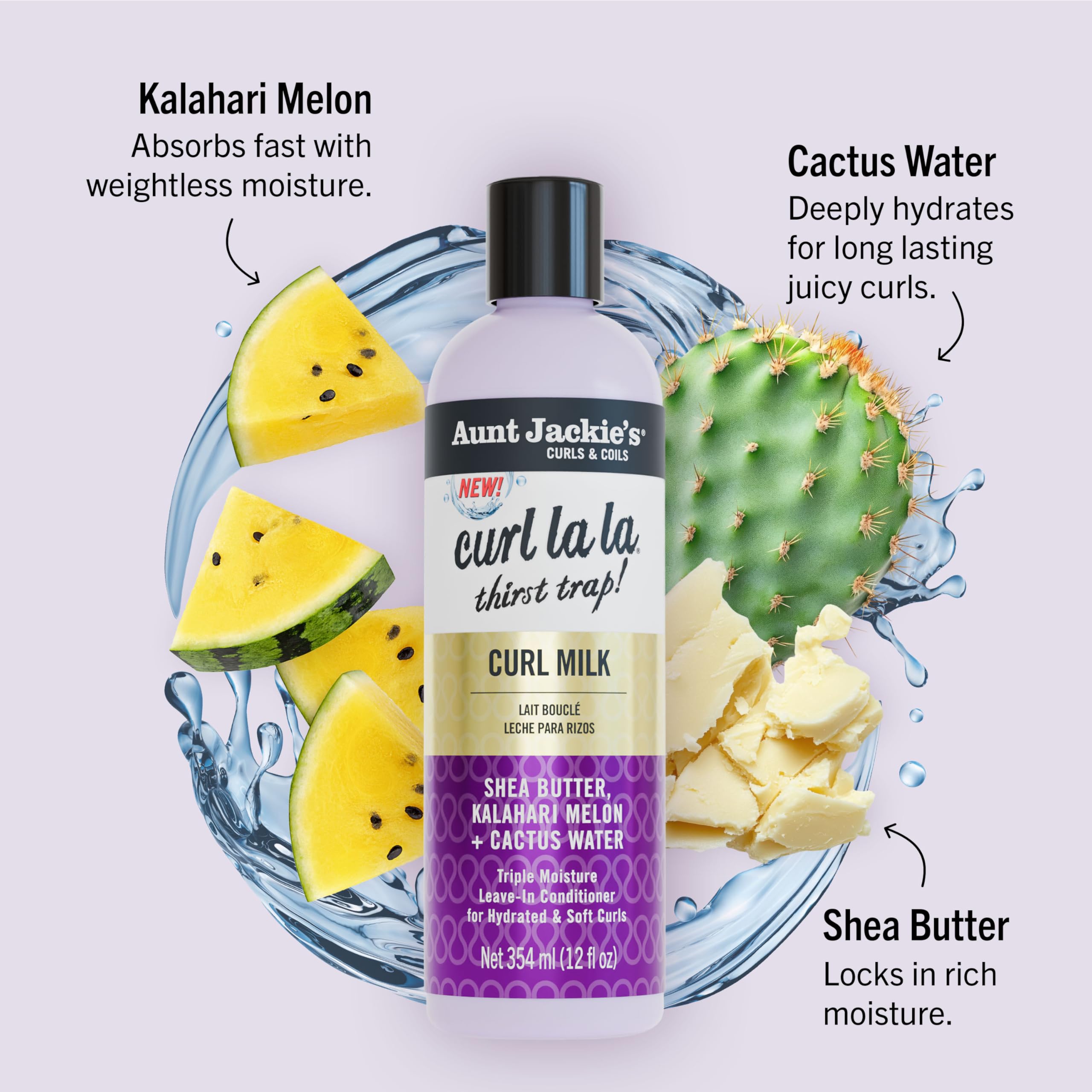 Texture crémeuse Curl La La facilitant le démêlage et l'hydratation.