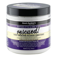 Aunt Jackie's Soin hydratant aux graines de raisin, idéal pour cheveux secs.