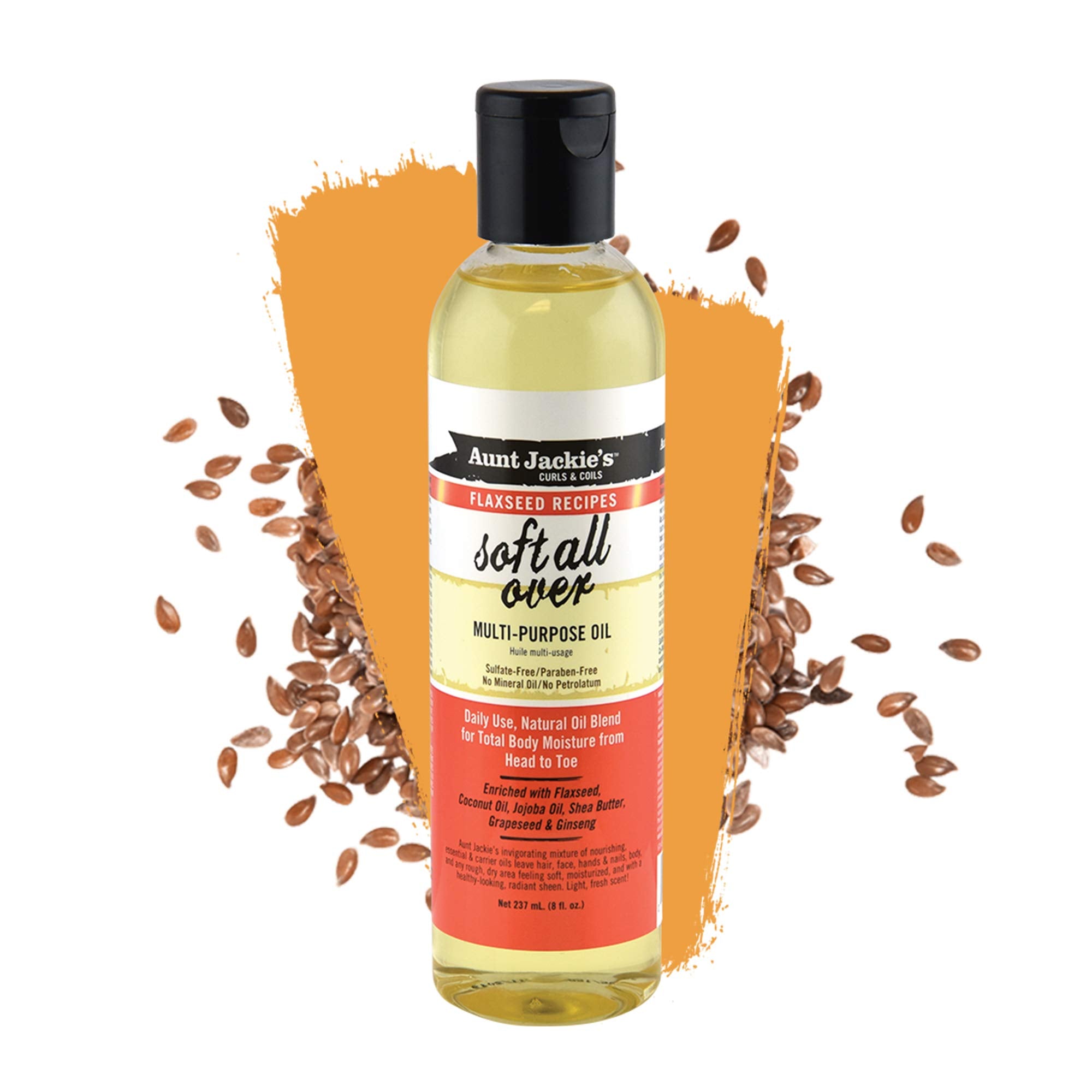 Huile Aunt Jackie's pour cheveux, brillance et douceur.