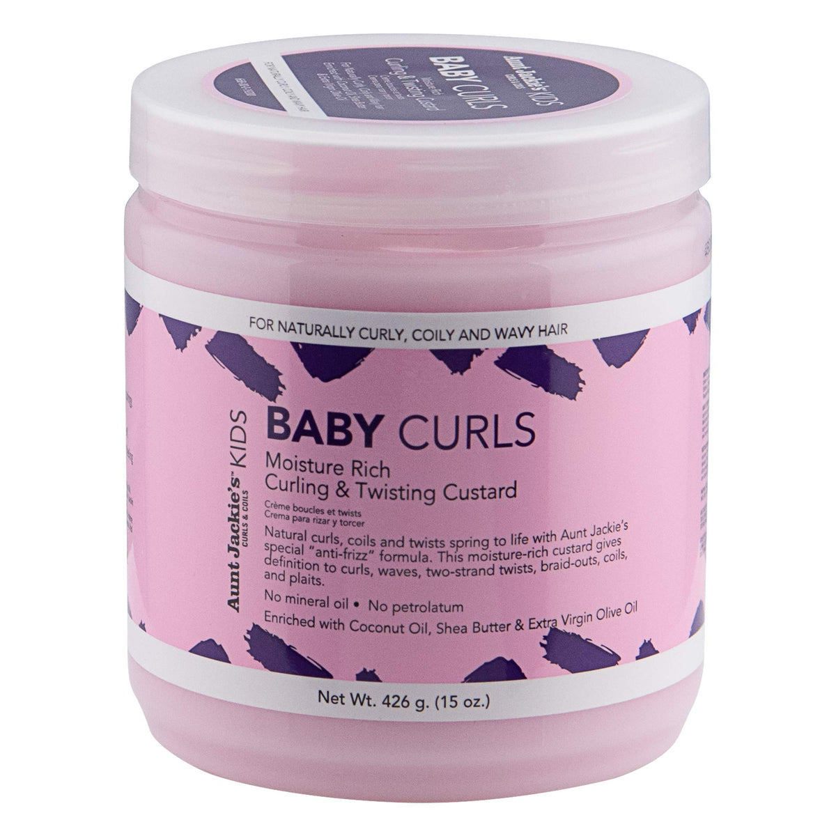 Aunt Jackie's Kids Baby Curls crème coiffante pour boucles douces et définies.
