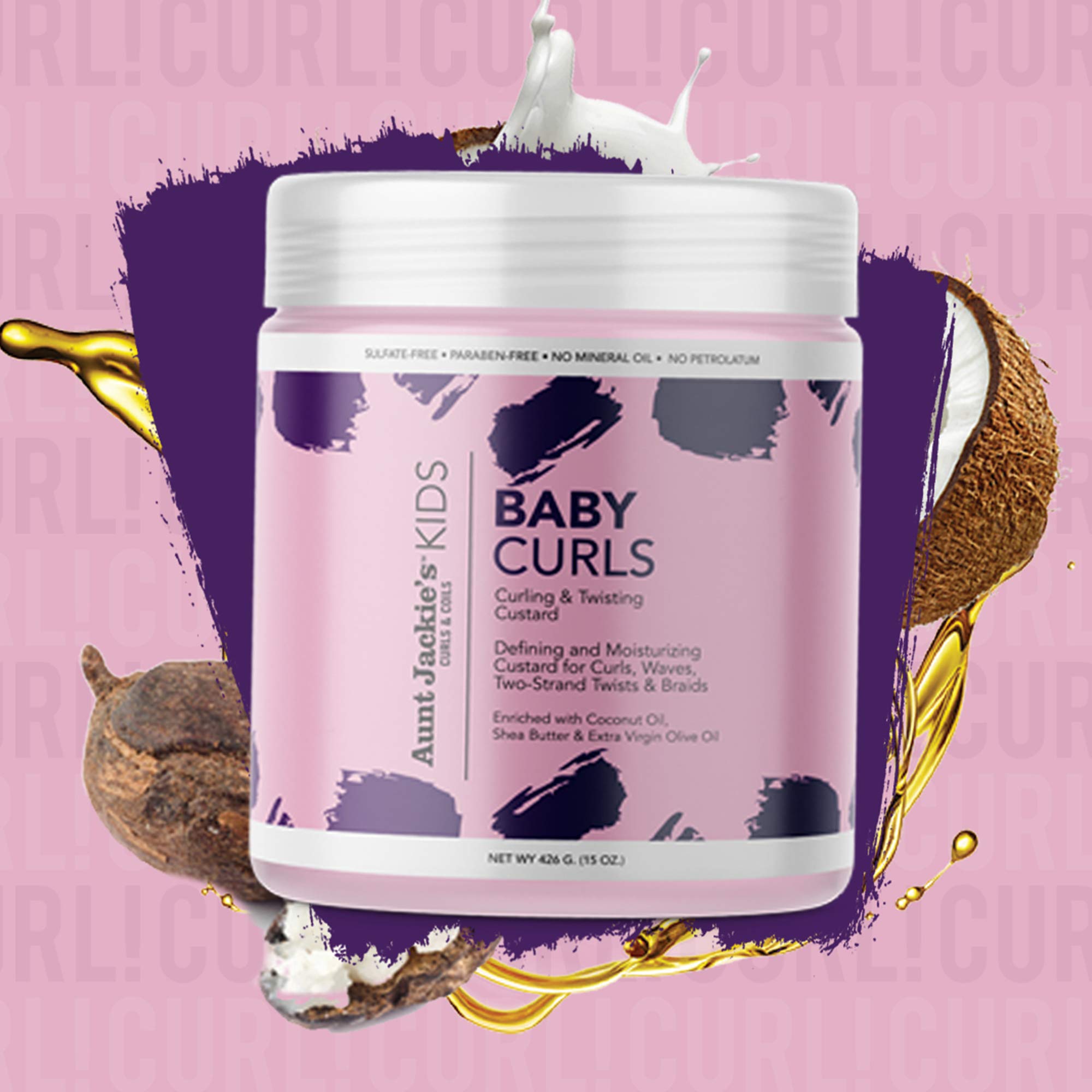 Définition durable des boucles et ondulations avec Aunt Jackie's Kids Baby Curls.