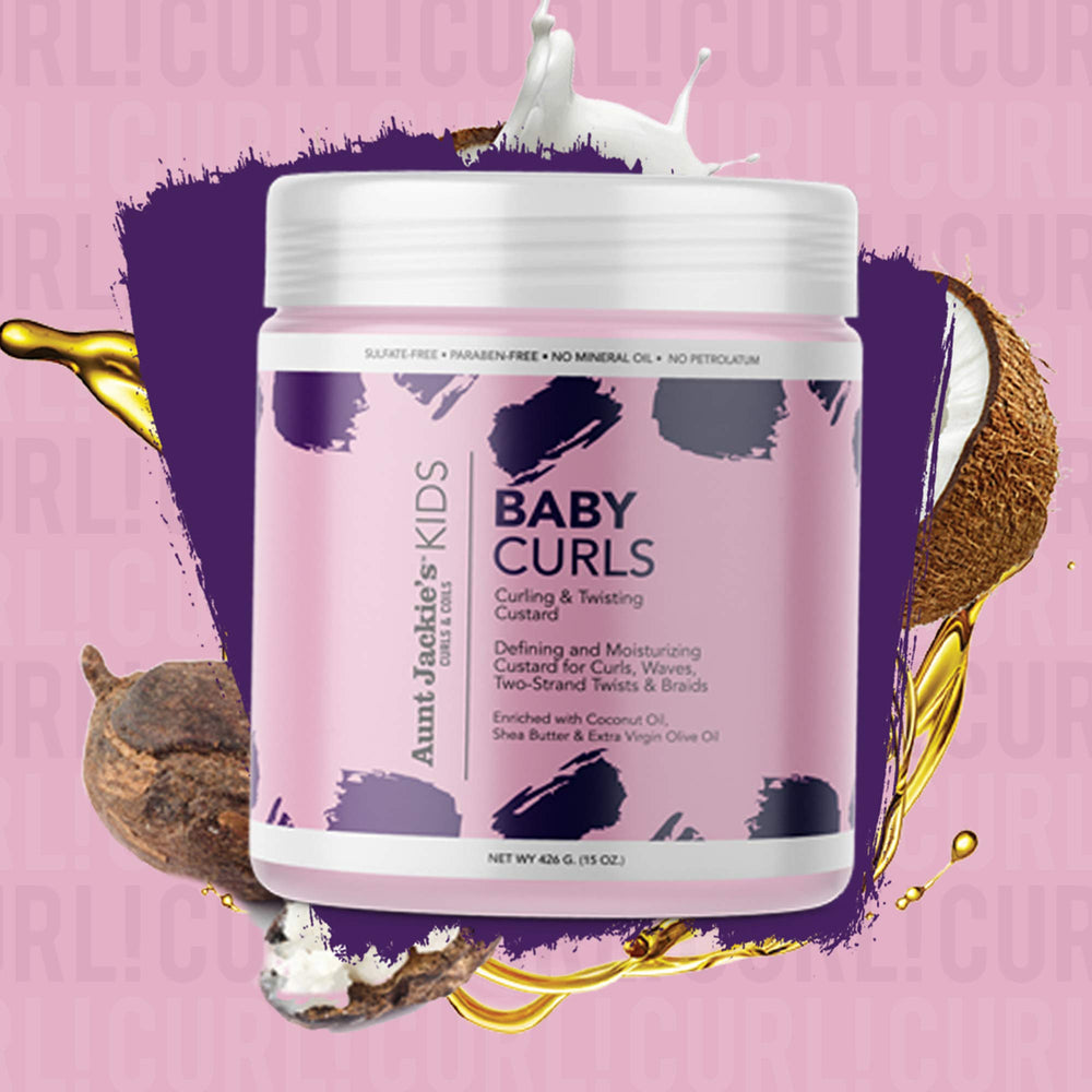 Définition durable des boucles et ondulations avec Aunt Jackie's Kids Baby Curls.
