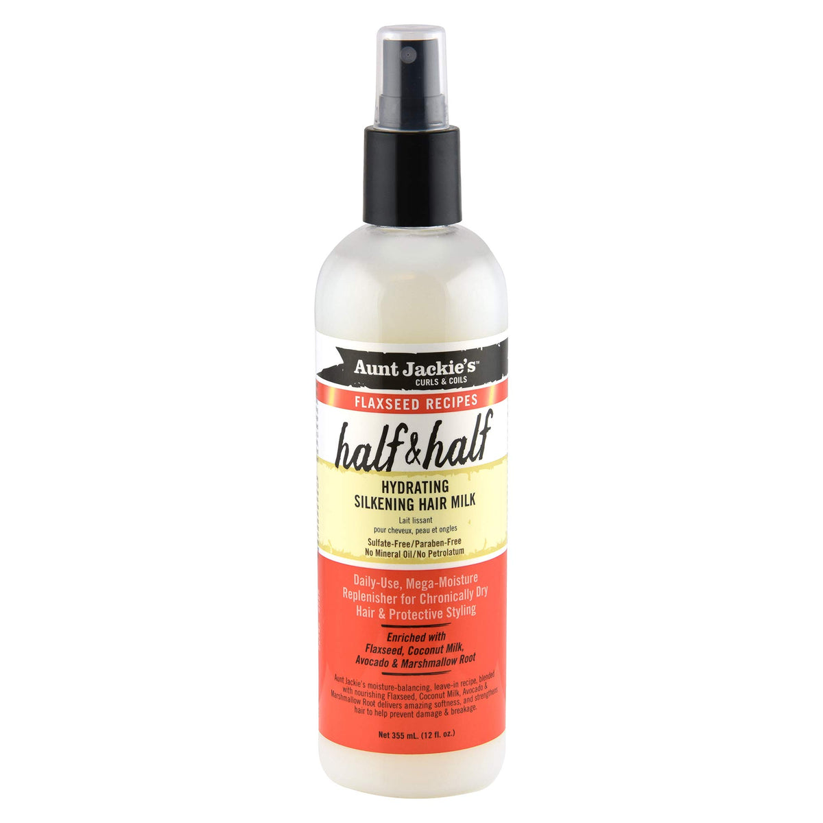 Lait capillaire Aunt Jackie's flacon 355 ml – texture veloutée et hydratante