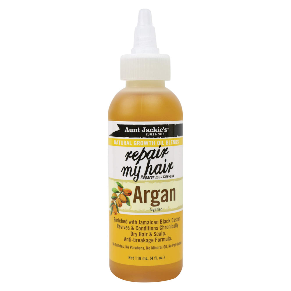 Aunt Jackie's Repair My Hair à l'argan – revitalise les cheveux très secs et démêlage facile.