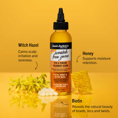 Application entre les raies du cuir chevelu avec le sérum Aunt Jackie's
