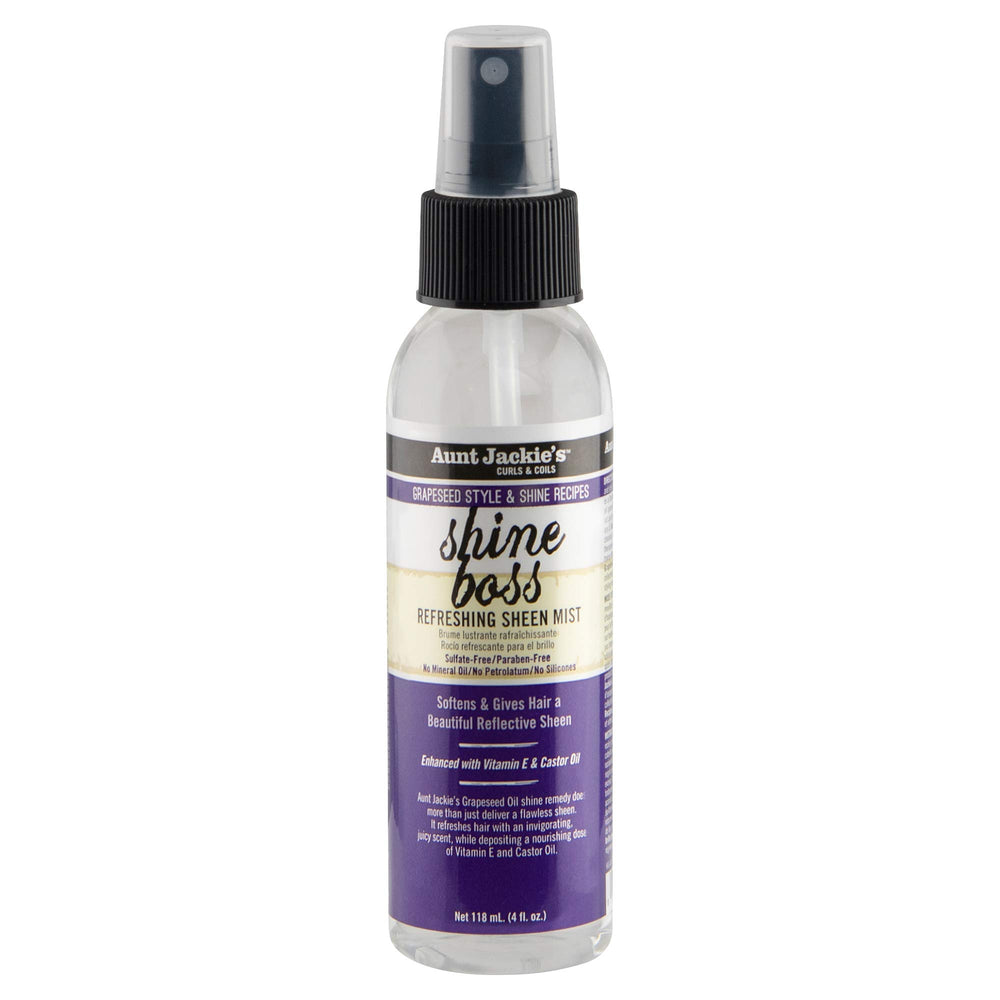 Aunt Jackie's Shine Boss : flacon-brume pour brillance légère sur tous types de cheveux