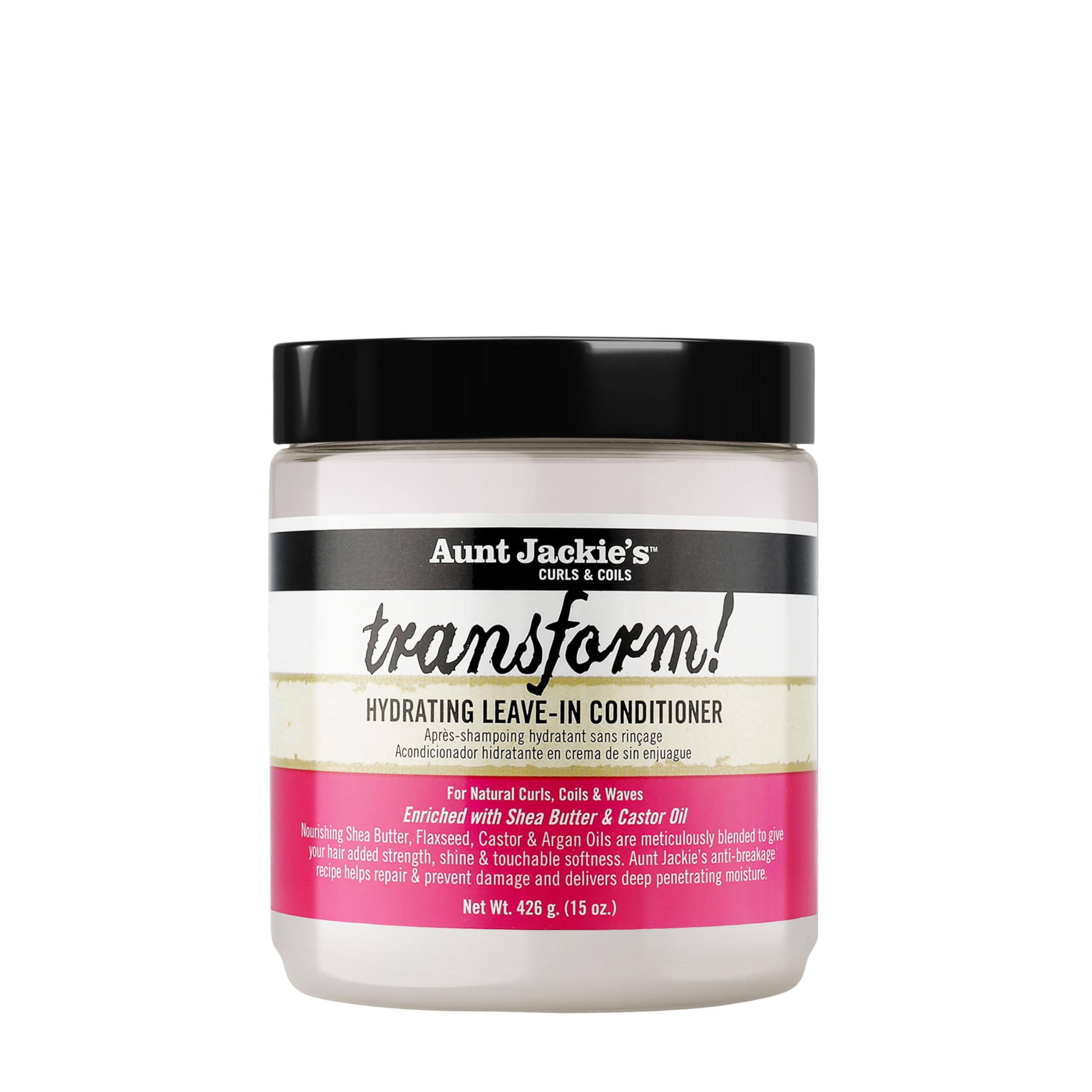 Aunt Jackie's Transform Hydratant crème sans rinçage, pot de 15 oz.
