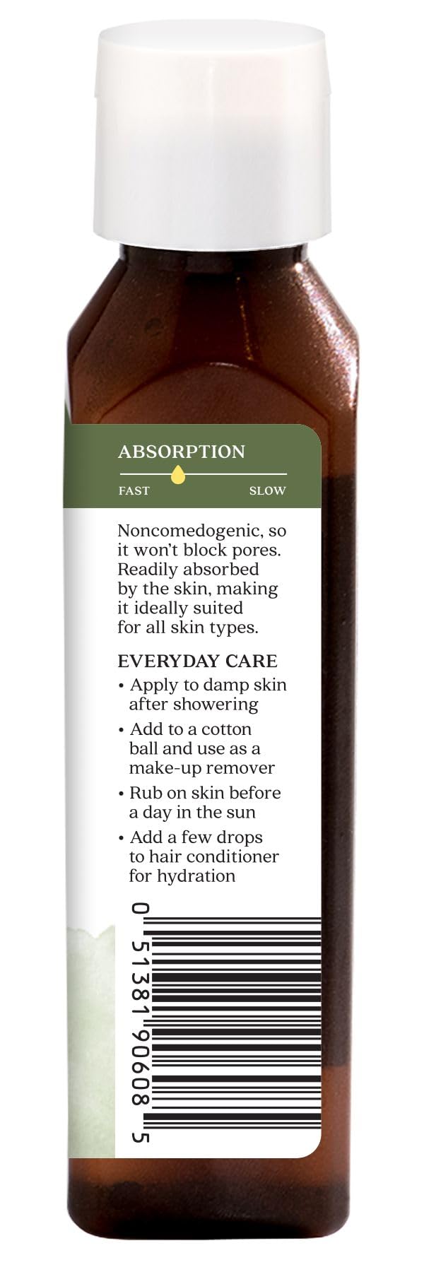 Aura Cacia Huile Jojoba - texture légère et absorption rapide