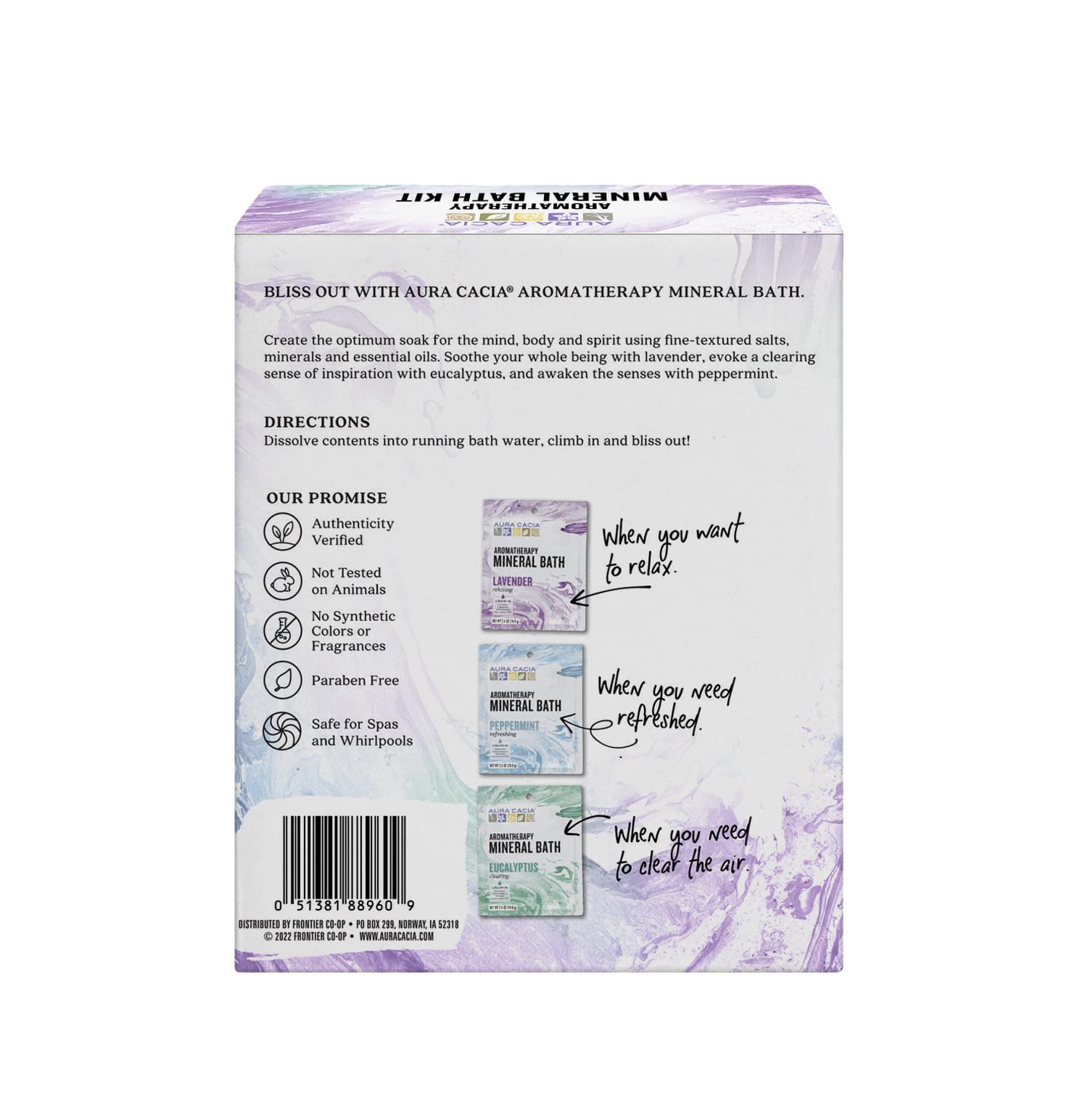 Aura Cacia kit bain minéral eucalyptus : clarté mentale et fraîcheur inspirante
