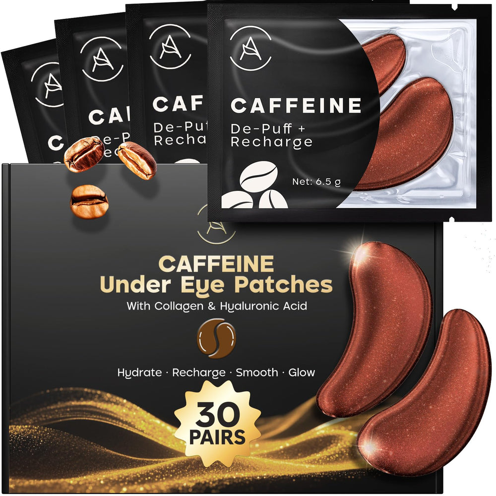 Patchs yeux caféine Aurae réduisant les poches et réveillant le regard.