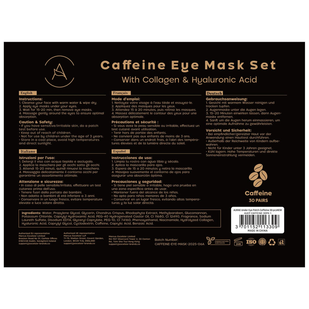 Pose de 15-20 minutes avec Aurae patchs yeux pour un regard plus frais.