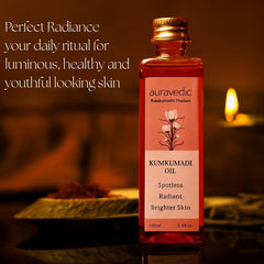 Kumkumadi Auravedic pour toutes les peaux, hydratation équilibrée.