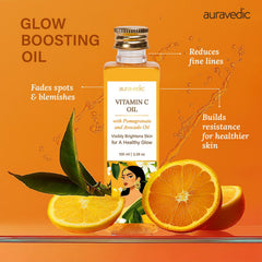 Auravedic Vitamine C huile-visage – massage visage, peau souple et détente.