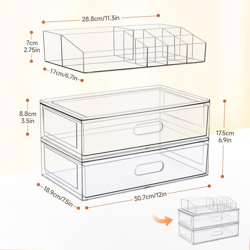 Aurblozen Organisateur Maquillage visibility transparente facilite la sélection des produits.