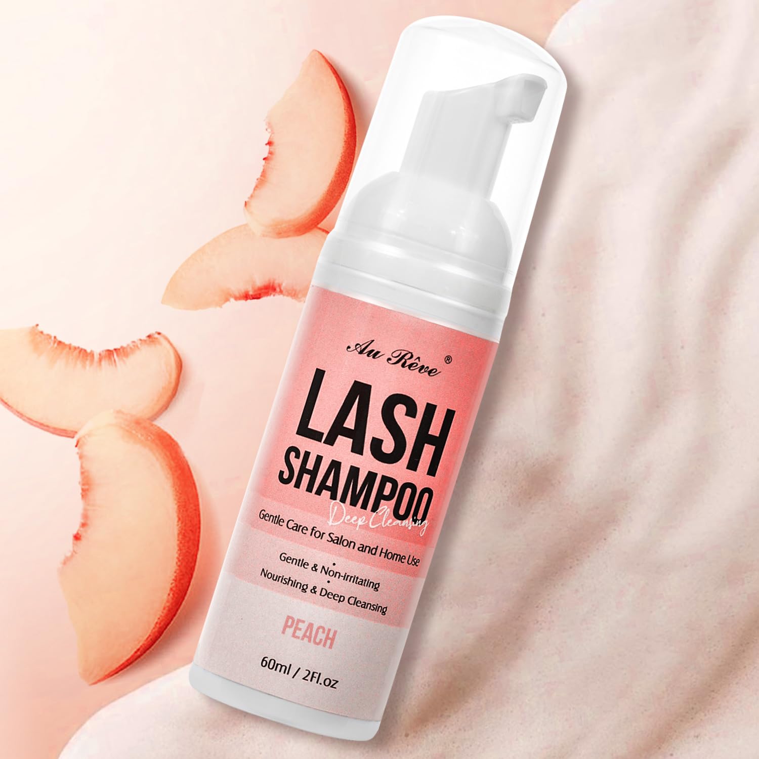 Kit soin AuReve Shampoing pour salon à domicile, nettoyage quotidien des cils.
