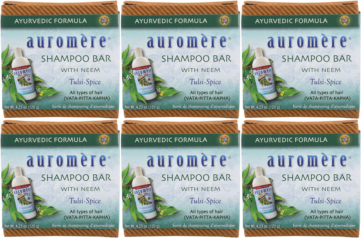 Auromere barre-shampoing écologique au neem pour cheveux et peau