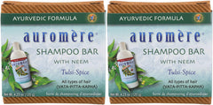 Auromere barre-shampoing écologique: soin solide durable et sans plastique.