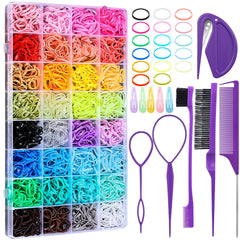 Auroray bandes cheveux 32 couleurs dans une boîte transparente, pratique pour assortir les tenues