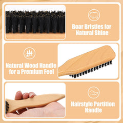 Brosse Auroray poils sanglier moyen pour contours précis.