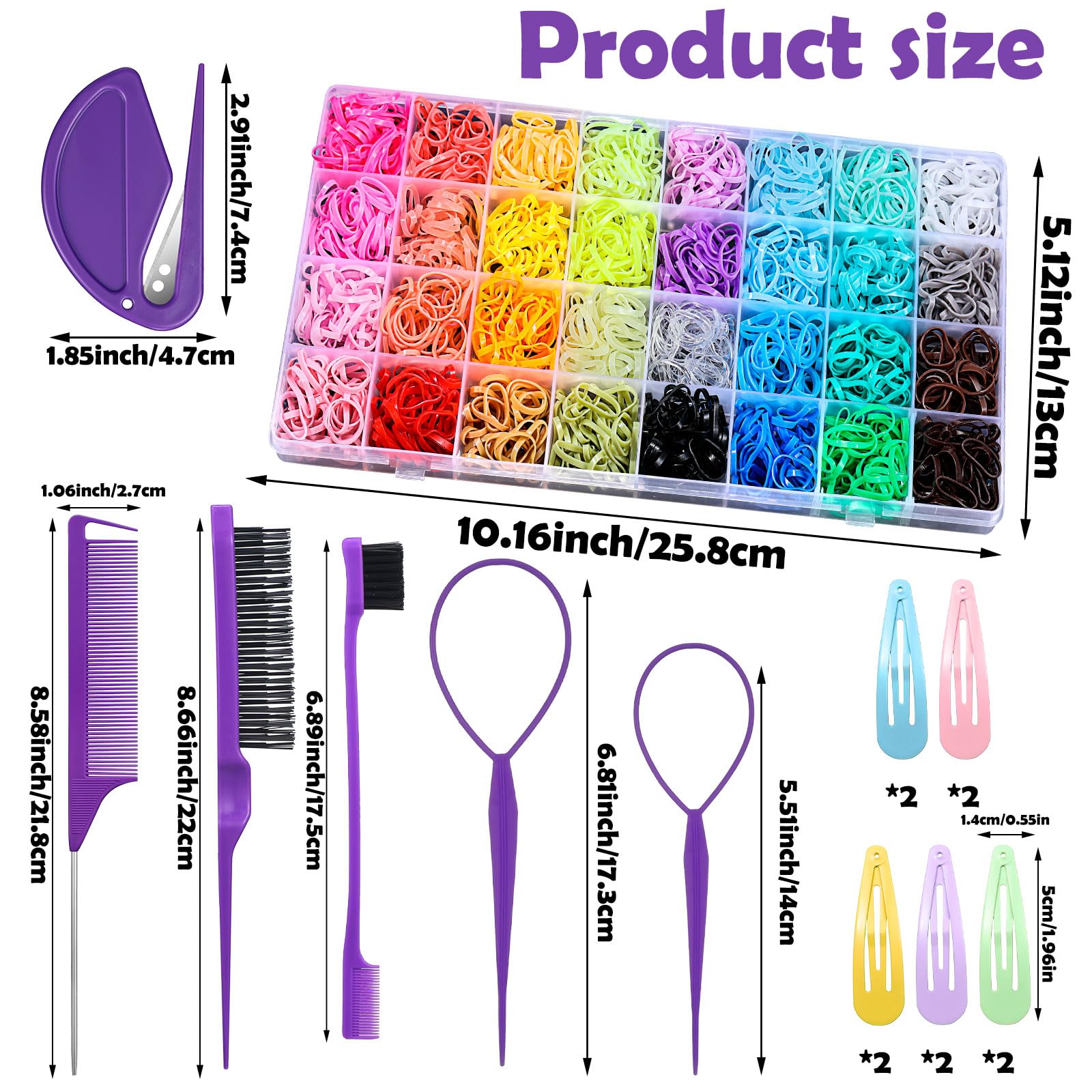 Auroray outils coiffure 16 pièces, parfaits pour créer diverses coiffures
