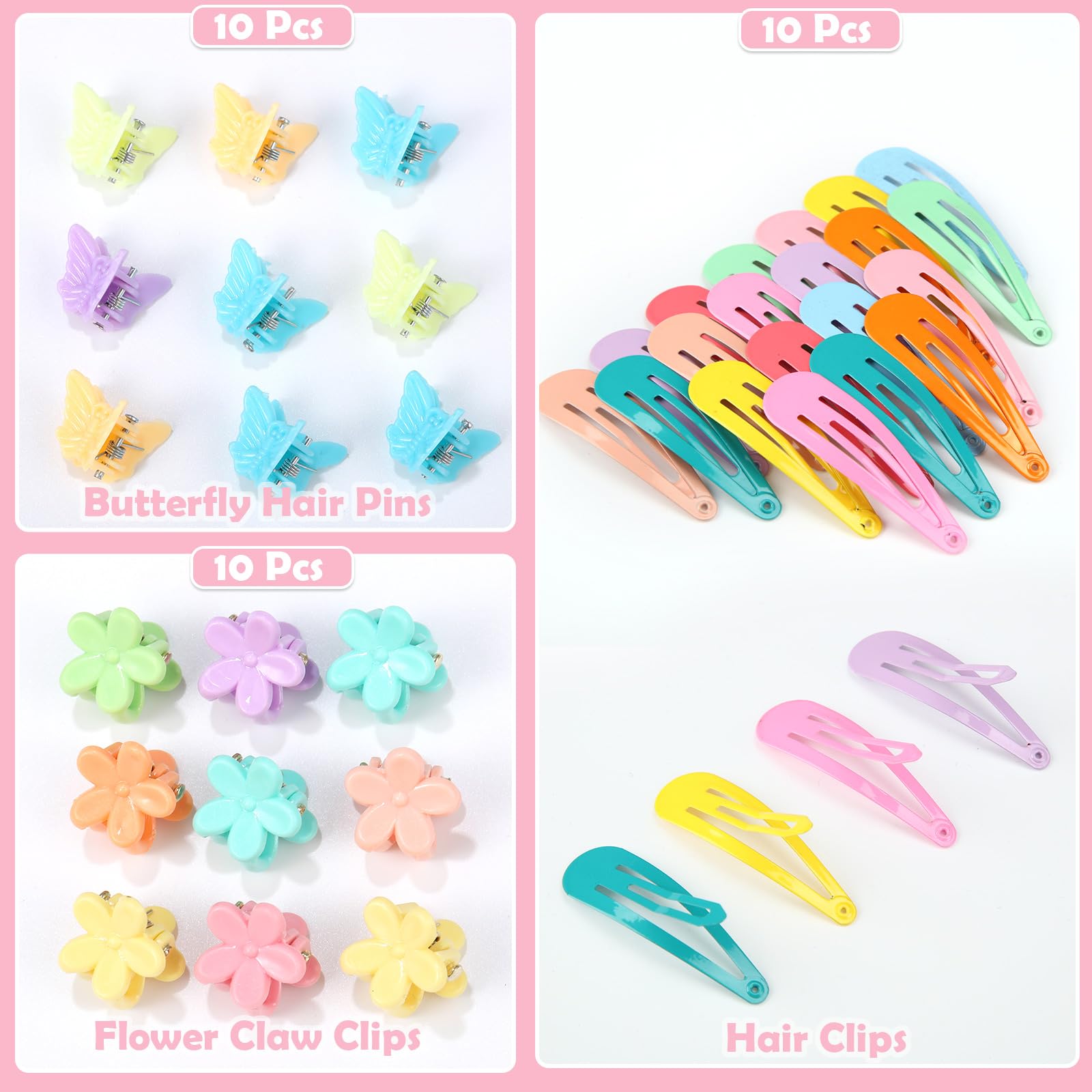 Auroray pinces cheveux papillon mini, fixation rapide et look mignon.
