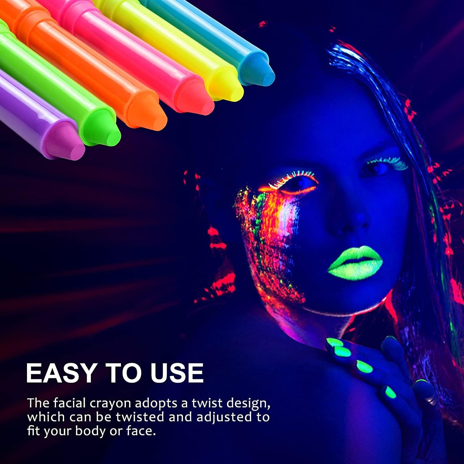 Ausbond Peinture UV Brillante – effet néon spectaculaire lorsqu’elle est sous lumière UV.