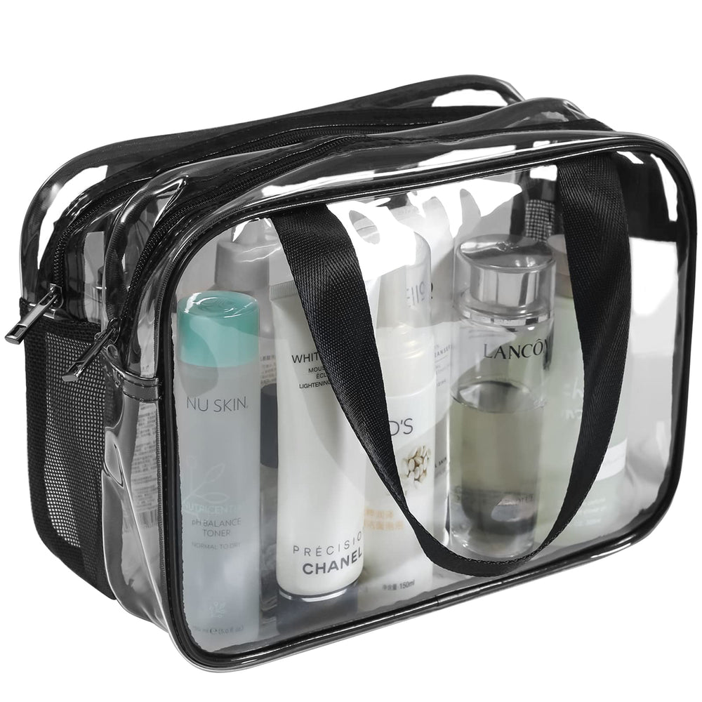 Trousse de toilette transparente Auseibeely, grande capacité idéale pour les voyages.