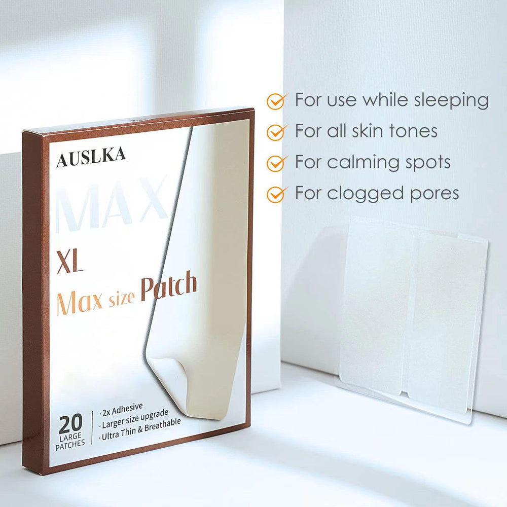 AUSLKA pansement hydrocolloïde XL, transparent et presque invisible sur la peau.