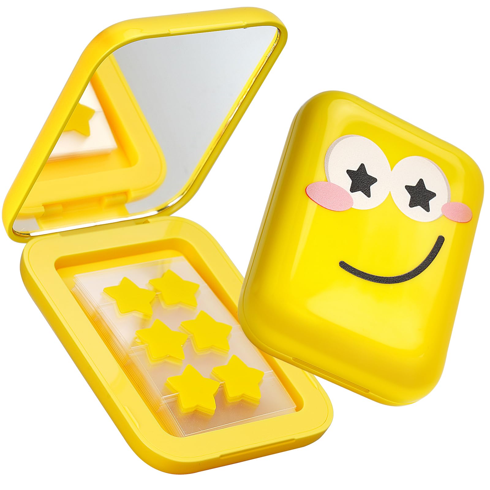 Pansements hydrocolloïdes AUSLKA en forme d'étoile jaune pour une couverture discrète.