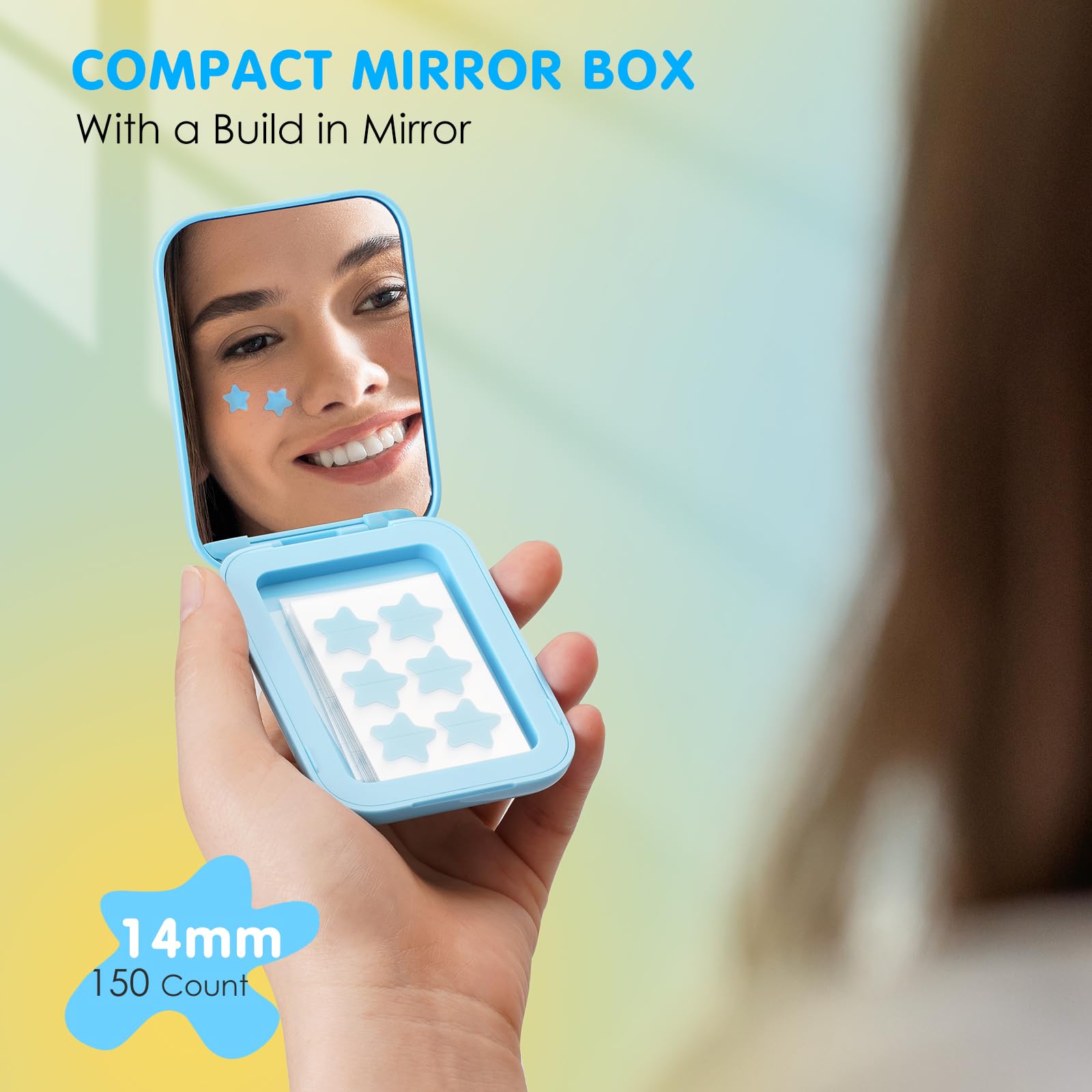 Patch compact AUSLKA étoile bleue, portable dans la poche