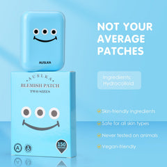 Patch AUSLKA visage avec miroir compact intégré pour le déplacement.