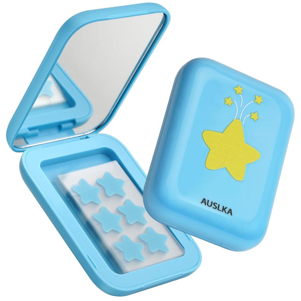AUSLKA Star Patch étoile bleue avec miroir compact pour retouche rapide