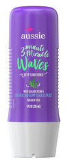 Aussie 3 Minute Miracle Waves, bouteille 236 ml, hydratation rapide pour boucles.