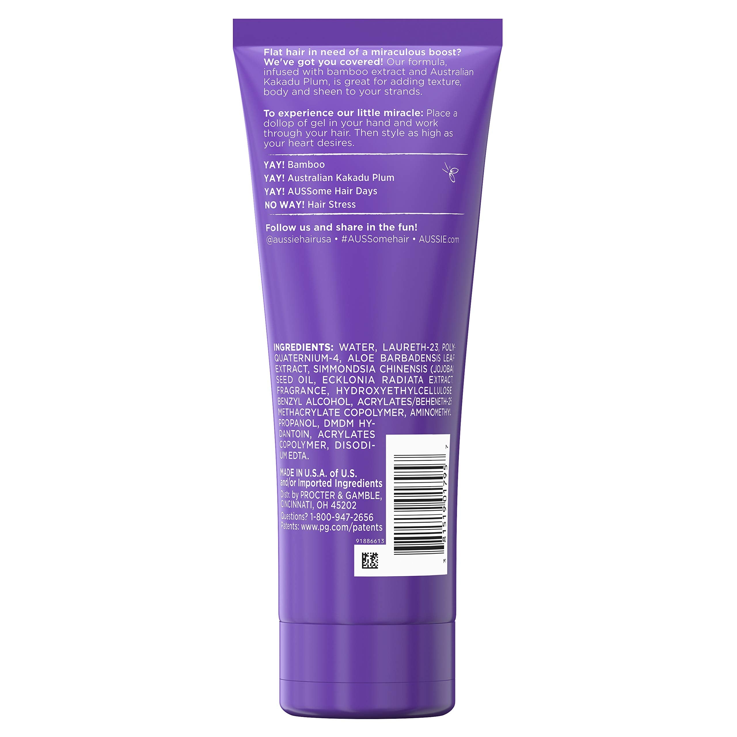 Aussie Headstrong: cheveux-flat-lift aide à donner du corps dès la première pose.