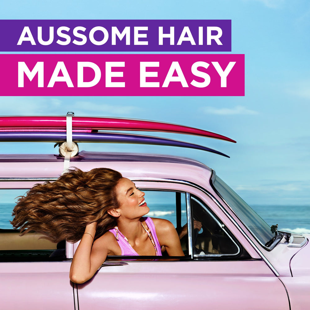 Aussie Mega Hairspray – sans résidu collant, pour un fini léger.