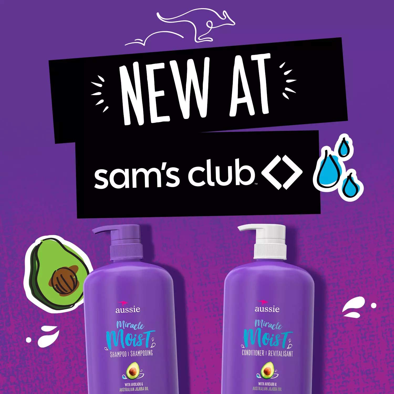 Après-shampoing Aussie Miracle Moist facilitant le démêlage et la douceur.