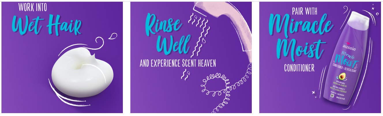 Parfum citrus-floral-musc d'Aussie Miracle Moist, expérience sensorielle agréable.