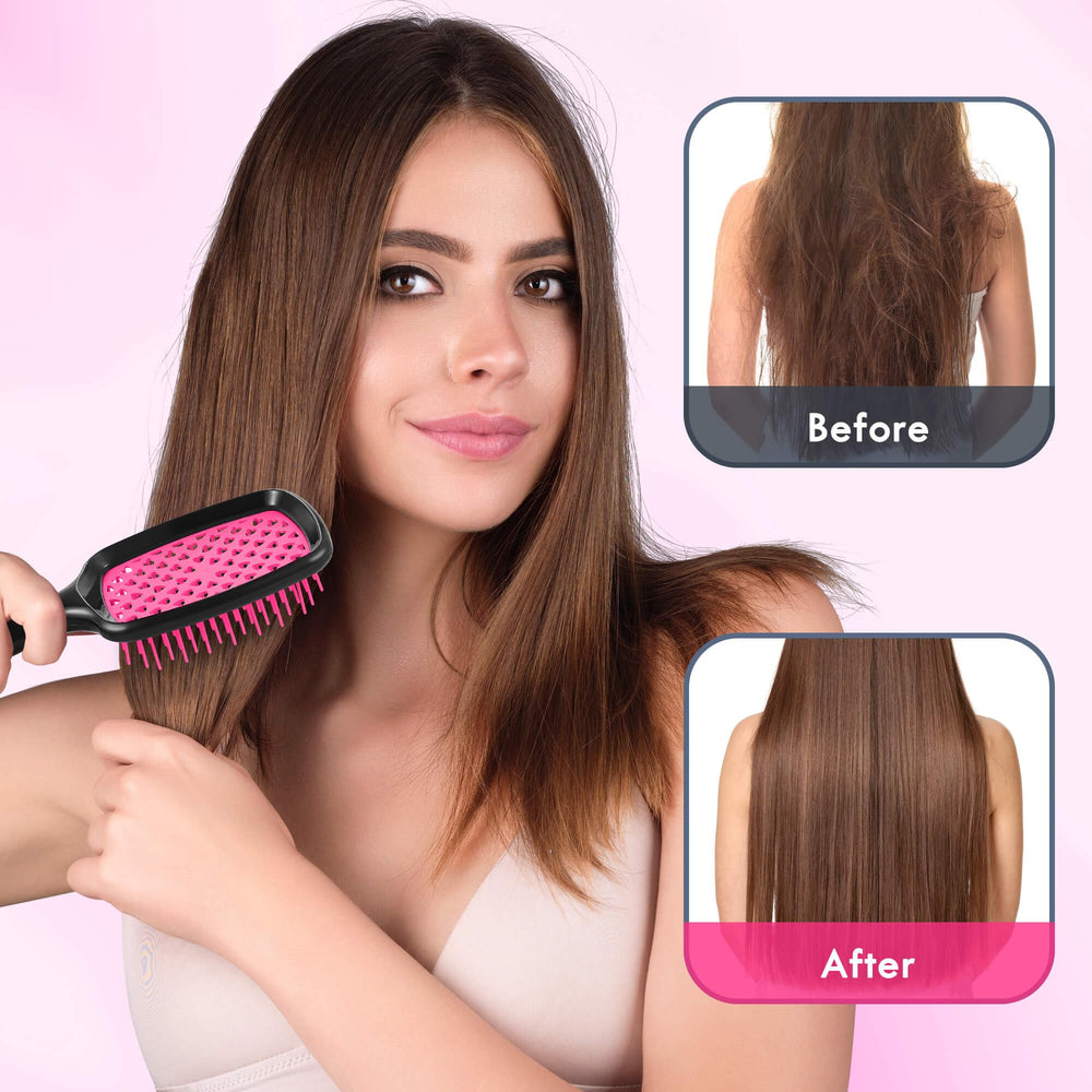 Brosse Aussumy pour cheveux mouillés, démêlage en douceur et sans casse.