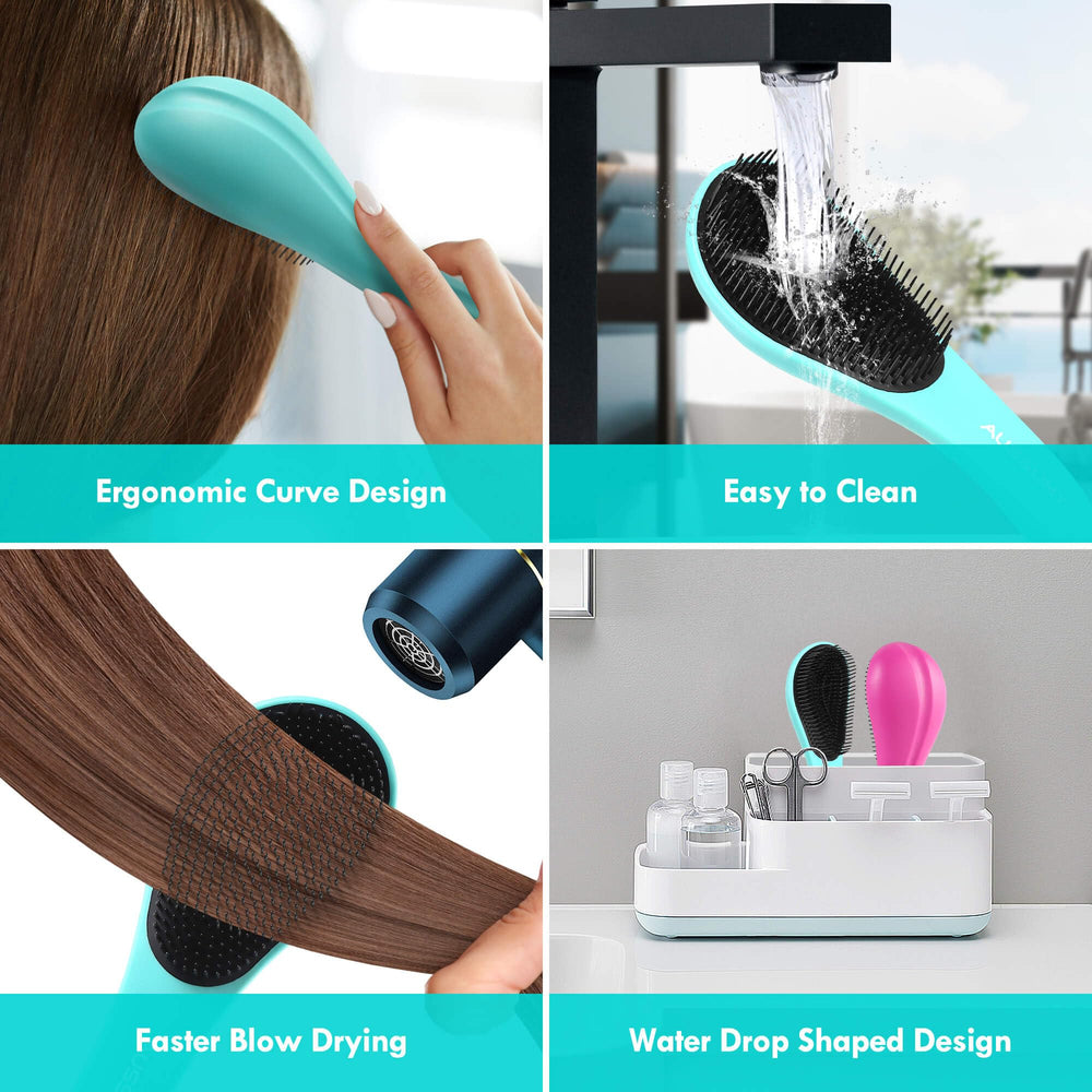 Brosse Aussumy détanglante pour enfants, démêlage doux et agréable.