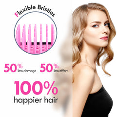 Poils ultra-doux de la brosse Aussumy pour un démêlage délicat.