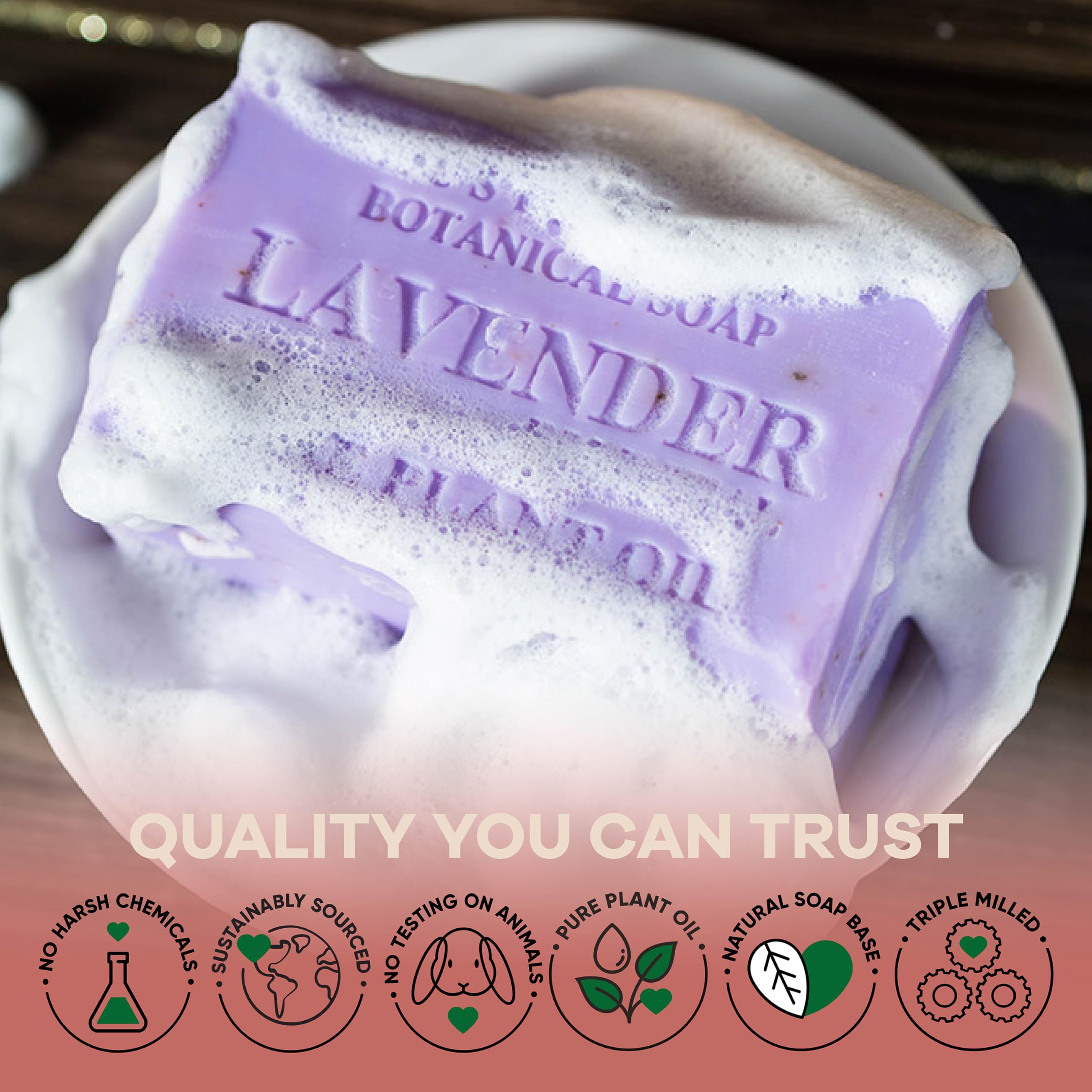 Emballage varié Australian Botanical Soap, présentation naturelle et premium.